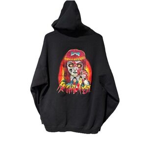 Six Flags Fright Fest Horror Hoodie 2XL Black Pullover Graphic Back Print